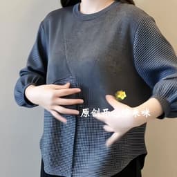 (47-90 KG) ÁO KẺ Ô CỔ ĐEN, CHẤT FOS PHỐI THUN, FORM RỘNG THOẢI MÁI, CHE BỤNG EO TỐT 4