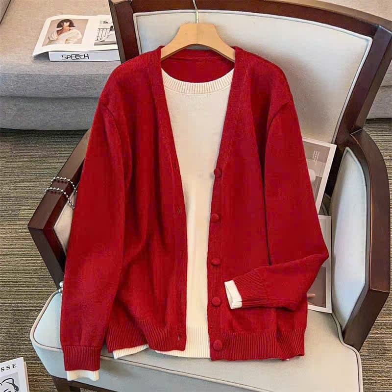 (47-90 KG) ÁO ĐỎ LIỀN, CHẤT COTTON CO GIÃN, FORM LAYING BASIC THANH LỊCH, CHE BỤNG TỐT