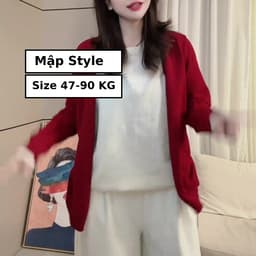 (47-90 KG) ÁO ĐỎ LIỀN, CHẤT COTTON CO GIÃN, FORM LAYING BASIC THANH LỊCH, CHE BỤNG TỐT 6