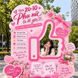 Bảng Trang Trí ngày 20.10, 20.11, Tết Trung Thu, FOMEX CỨNG CÁP nhận mẫu theo yc – Decor Lớp Học, Cửa Hàng, Góc Chụp Ảnh 1