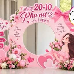Bảng Trang Trí ngày 20.10, 20.11, Tết Trung Thu, FOMEX CỨNG CÁP nhận mẫu theo yc – Decor Lớp Học, Cửa Hàng, Góc Chụp Ảnh 3