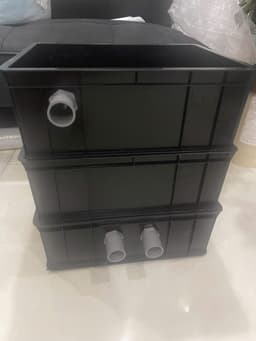 Bộ lọc baki Màu Đen tràn trên cho hồ cá cảnh dưới 500 lít - Kích Thước 34x26x13 - ống vào mặt trước phi 27 2