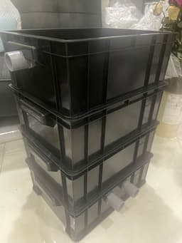Bộ lọc baki Màu Đen tràn trên cho hồ cá cảnh dưới 500 lít - Kích Thước 34x26x13 - ống vào mặt hông phi 27 4