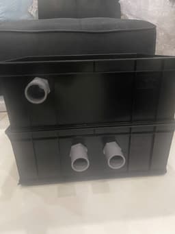 Bộ lọc baki Màu Đen tràn trên cho hồ cá cảnh dưới 500 lít - Kích Thước 34x26x13 - ống vào mặt trước phi 27 3