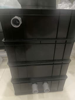 Bộ lọc baki Màu Đen tràn trên cho hồ cá cảnh dưới 500 lít - Kích Thước 34x26x13 - ống vào mặt trước phi 27 1