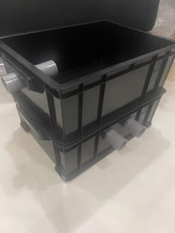 Bộ lọc baki Màu Đen tràn trên cho hồ cá cảnh dưới 500 lít - Kích Thước 34x26x13 - ống vào mặt hông phi 27 1