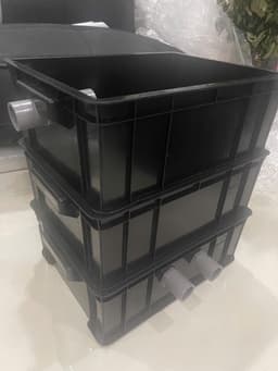 Bộ lọc baki Màu Đen tràn trên cho hồ cá cảnh dưới 500 lít - Kích Thước 34x26x13 - ống vào mặt hông phi 27 3