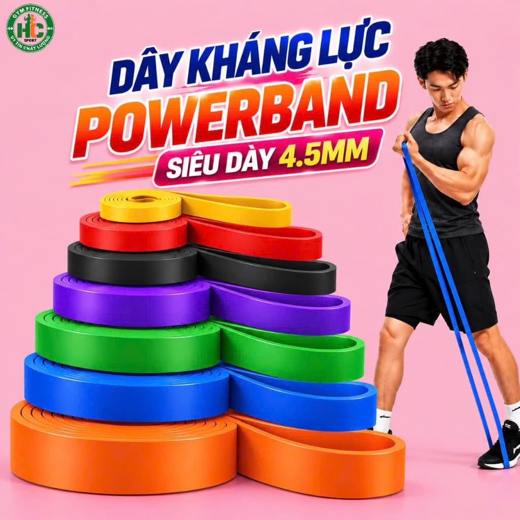Dây Kháng Lực Powerband, Đa Năng Hỗ Trợ Tập Luyện Powerband | Dây Kháng Lực Tập Toàn Thân