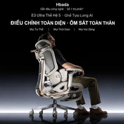 Ghế Công Thái Học Hbada Ultra Ai - Mặt Ngồi Lưới, Masage Bằng Điện Phân Phối Chính Hãng Tại The Manson 4