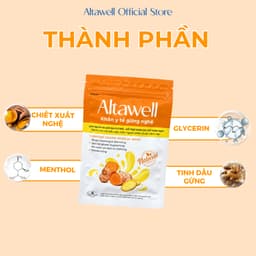 Khăn Y Tế Gừng Nghệ Altawell - Hỗ Trợ Làm Sạch Khử Mùi Giữ Ấm, Dùng Được Cho Mẹ Bầu, Mẹ Sau Sinh 2
