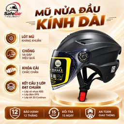Nón bảo hiểm nam STD Helmets chống nắng, chắn gió bụi, dáng gù thể thao, nhiều màu sắc, freesize 55-58cm. 1