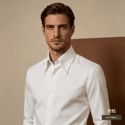 Sơ Mi P195 - Oxford Cotton, Cổ Button Down, Form Relax Fit, Màu Trắng Lịch Lãm, Phong Cách Casual 2