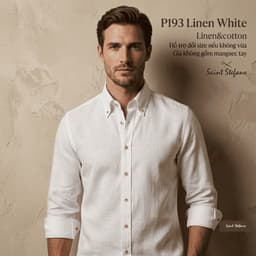 Sơ Mi P193 - Vải Linen Pha Cotton (30/70), Cổ Button Down, Form Relax Fit, Phong Cách Thanh Lịch, Thoải Mái 1