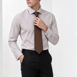 Sơ Mi P192 - Cotton , Sọc Đứng, Cổ Cut Away, Tay Măngset Đúp (Double Cufflink), Phong Cách Formal Sang Trọng 5
