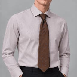 Sơ Mi P192 - Cotton , Sọc Đứng, Cổ Cut Away, Tay Măngset Đúp (Double Cufflink), Phong Cách Formal Sang Trọng 3