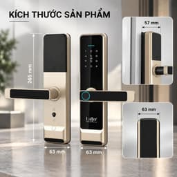 Khóa Điện Tử Laffer LX03 Cửa Gỗ Vân Tay Sinh Trắc - Bảo Hành 36 Tháng - Mở Khóa 5 Cách - TTLock Tiếng Việt 2