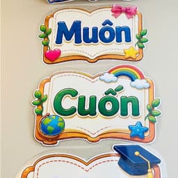 Khẩu Hiệu Trang Trí Lớp Học “Đọc Muôn Cuốn Sách – Biết Nhiều Điều Hay” – Decor Góc Thư Viện, Góc Đọc Sách, Trường học 4