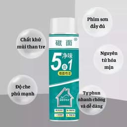 Bình Xịt Sơn Sửa Tường Nhà 5in1 800ml và Tay Cầm Hỗ Trợ Phun Xịt Sơn 5