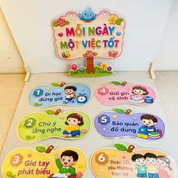 Cây Nội Quy Việc Tốt – Mỗi Ngày Một Việc Tốt, Bộ Trang Trí Lớp Học Mầm Non Tiểu Học, Bảng Nội Quy Lớp Học 2