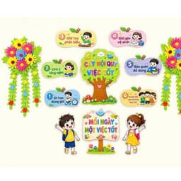 Cây Nội Quy Việc Tốt – Mỗi Ngày Một Việc Tốt, Bộ Trang Trí Lớp Học Mầm Non Tiểu Học, Bảng Nội Quy Lớp Học 1