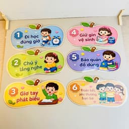 Cây Nội Quy Việc Tốt – Mỗi Ngày Một Việc Tốt, Bộ Trang Trí Lớp Học Mầm Non Tiểu Học, Bảng Nội Quy Lớp Học 3