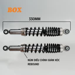Phuộc nice chân INOX (330mm) thương hiệu BOX lắp wave / dream / future 5