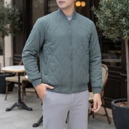 Áo Khoác Bomber Nam DGC Chần Trám Màu Đen – Phong Cách Thu Đông Lịch Lãm & Nam Tính WAJKBE188M-S 3