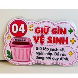 Nội Quy Lớp Học Mẫu 4 – Bảng Nội Quy Trang Trí Lớp Học Mầm Non Tiểu Học, Decor Góc Học Tập, Trường Học 7
