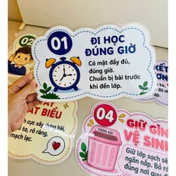 Nội Quy Lớp Học Mẫu 4 – Bảng Nội Quy Trang Trí Lớp Học Mầm Non Tiểu Học, Decor Góc Học Tập, Trường Học 9