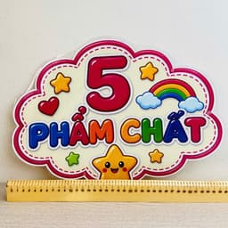 Bộ 5 Phẩm Chất – Trang Trí Lớp Học, Giáo Dục Phẩm Chất Học Sinh, Decor Lớp Học Mầm Non Tiểu Học 9