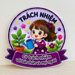 Bộ 5 Phẩm Chất – Trang Trí Lớp Học, Giáo Dục Phẩm Chất Học Sinh, Decor Lớp Học Mầm Non Tiểu Học 6