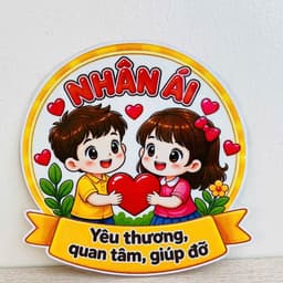 Bộ 5 Phẩm Chất – Trang Trí Lớp Học, Giáo Dục Phẩm Chất Học Sinh, Decor Lớp Học Mầm Non Tiểu Học 4