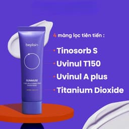 Kem chống nắng Beplain Sunmuse lai vật lý và hóa học bảo vệ da nâng tone SPF 50+ PA++++ 3