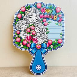 Thiệp Tô Màu 20/10 Mẫu số 5 – Thiệp Tô Màu Tặng Mẹ, Cô Giáo, Thiệp Chúc Mừng Ngày Phụ Nữ Việt Nam 2