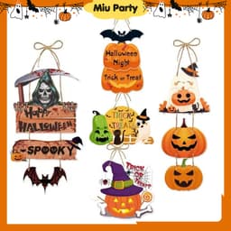 Mẫu Treo Cửa Trang Trí HALLOWEEN, Decor Phông Nền Chụp Ảnh - Miu Party 1