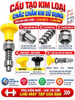 Chốt rút M20 (kèm áo) cho máy tập gym 4