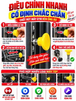 Chốt rút M20 (kèm áo) cho máy tập gym 2