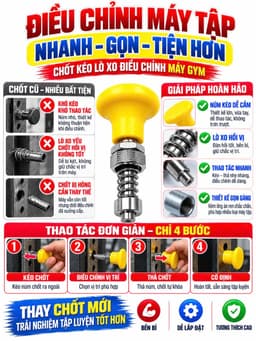 Chốt rút M20 (kèm áo) cho máy tập gym 1