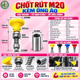 Chốt rút M20 (kèm áo) cho máy tập gym 1