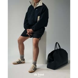 basé JACKET 05 - Áo Khoác Gió Navy Phối Trắng Kem - de basé 2