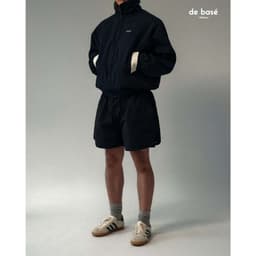 basé JACKET 05 - Áo Khoác Gió Navy Phối Trắng Kem - de basé 5
