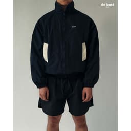 basé JACKET 05 - Áo Khoác Gió Navy Phối Trắng Kem - de basé 6