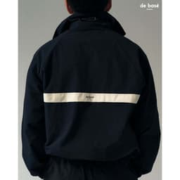 basé JACKET 05 - Áo Khoác Gió Navy Phối Trắng Kem - de basé 8