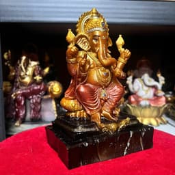 Tượng Thần voi cao cấp . bằng bột đá . cao 15 cm 3