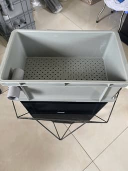 Bộ lọc baki | Màu Xám | Tràn trên cho hồ cá dưới 1500 lít | Kích Thước 46x27x16 | Ống in mặt trước phi 34 5
