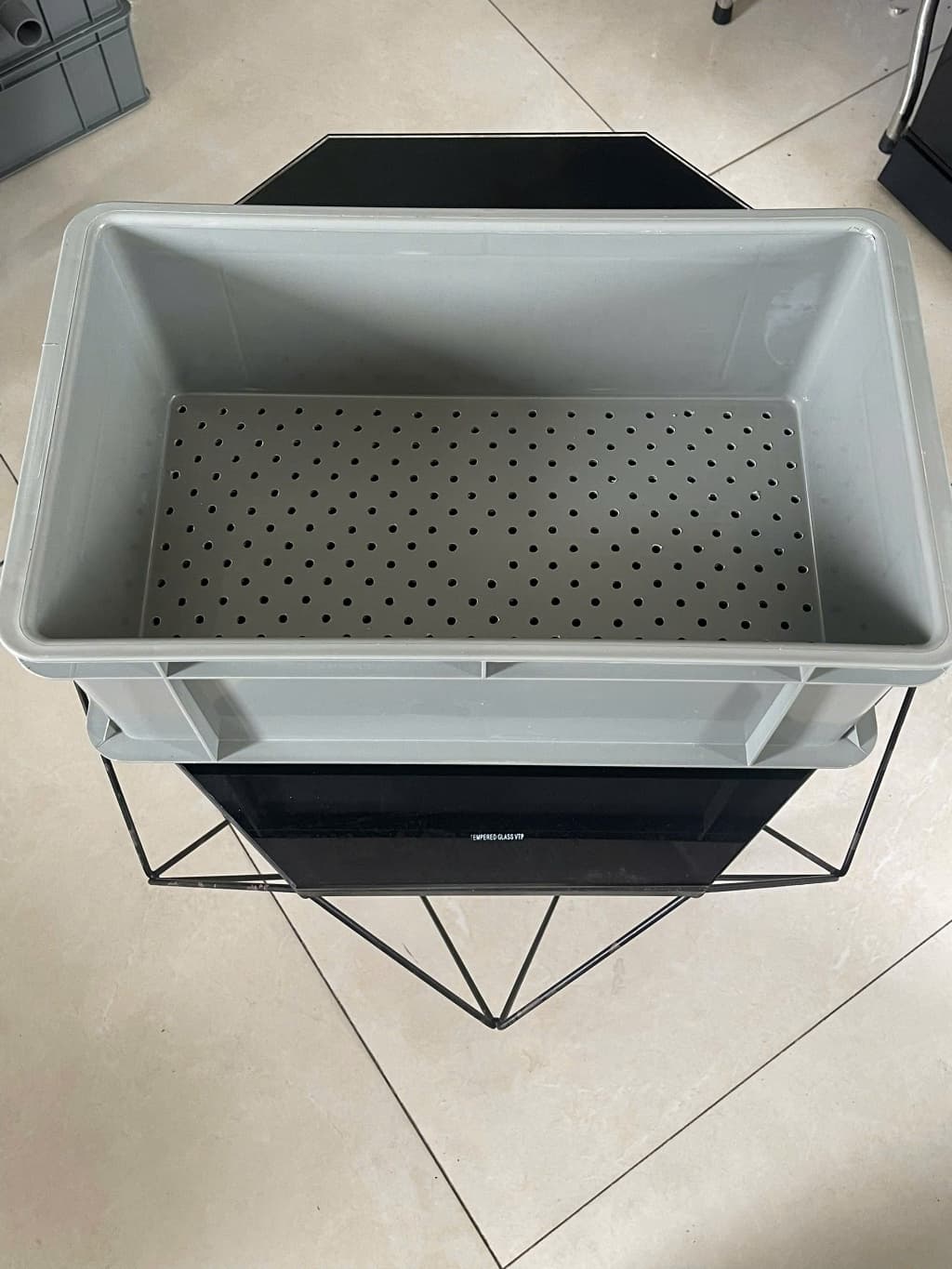 Bộ lọc baki | Màu Xám | Tràn trên cho hồ cá ít hơn 1500 lít | Kích Thước 46x27x16 | Ống vào mặt hông phi 34