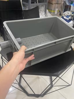 Bộ lọc baki | Màu Xám | Tràn trên cho hồ cá dưới 1500 lít | Kích Thước 46x27x16 | Ống in mặt hông phi 34 4