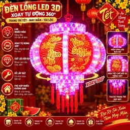Đèn Lồng Điện Xoay 360 Độ , Cầu Cánh  Rồng  A7 Trang Trí Tết , Decor Tết 1