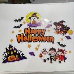[HỎA TỐC] Set Decor Fomex 5mm Decor Halloween Cafe, Lớp Học, Gắn Mành Tre - Bộ Tranh Dán Dễ Bóc Decor Ngày Hội Halloween 7
