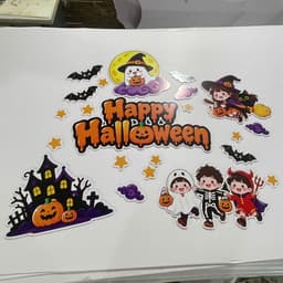 [HỎA TỐC] Set Decor Fomex 5mm Decor Halloween Cafe, Lớp Học, Gắn Mành Tre - Bộ Tranh Dán Dễ Bóc Decor Ngày Hội Halloween 8